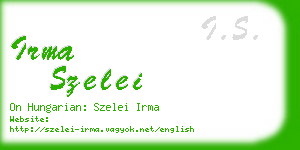 irma szelei business card